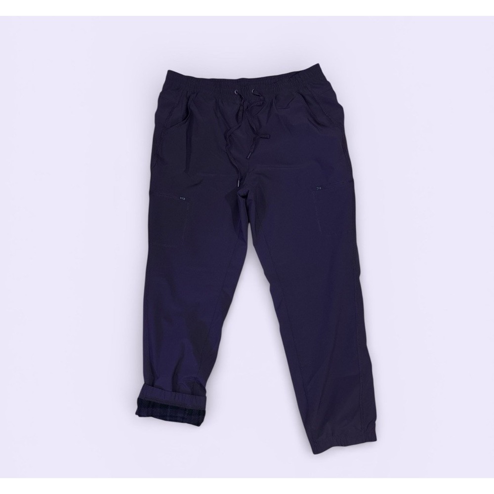 Eddie‎ Bauer Fleece Lined Pants Joggers Womens 14 Purple Winter Cozy Gorpcore